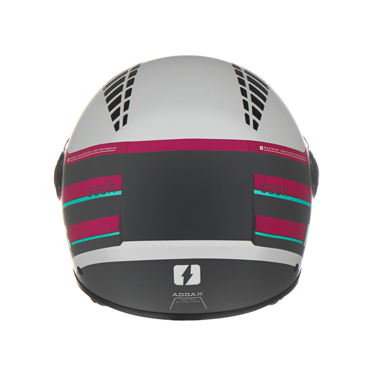 Casco MAC 230 Addax Sash Gris / Rosa / Mate