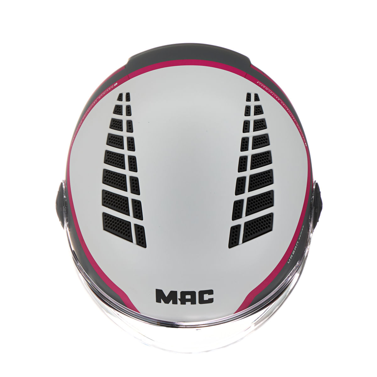 Casco MAC 230 Addax Sash Gris / Rosa / Mate