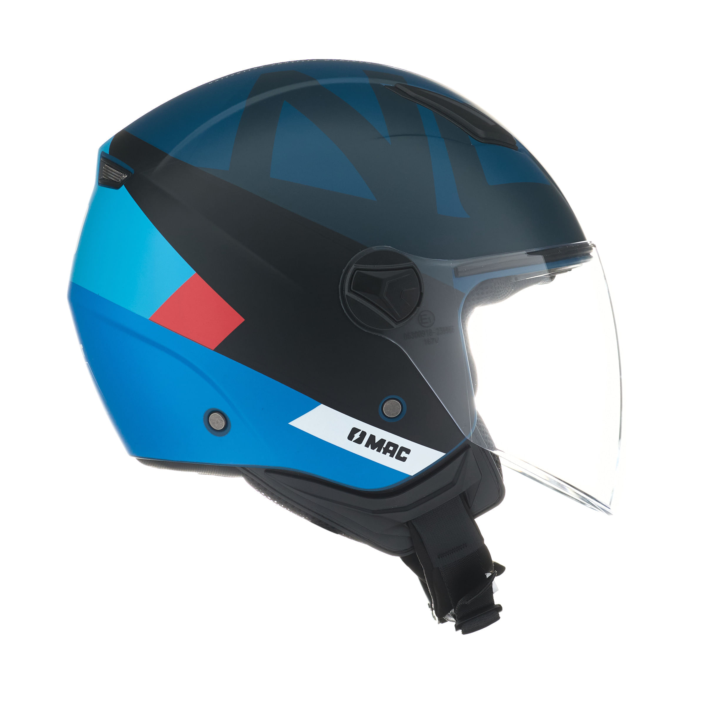 Casco MAC 721 Beat Nova Azul / Negro / Mate