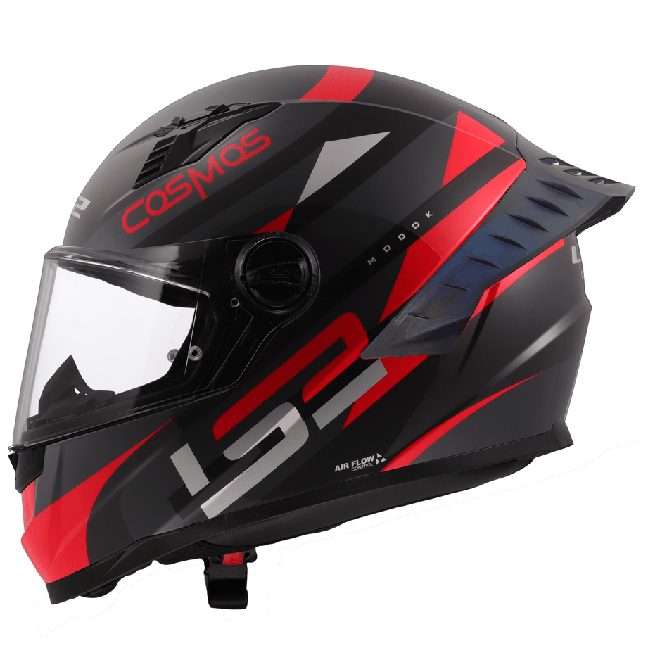 Casco LS2 816 Cosmos Modok Negro / Rojo Mate