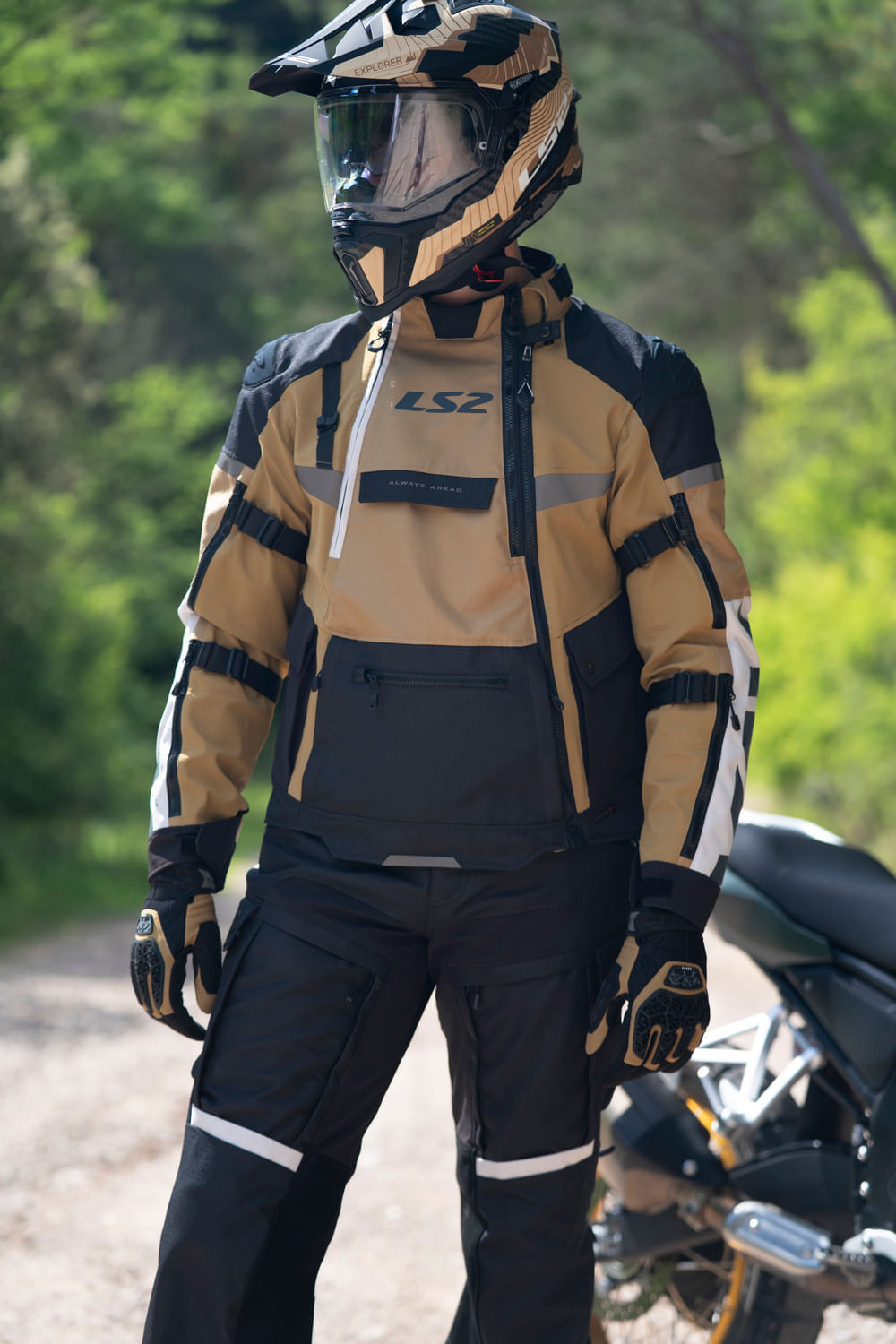 Campera LS2 X Master Sand Hombre Negro / Gris