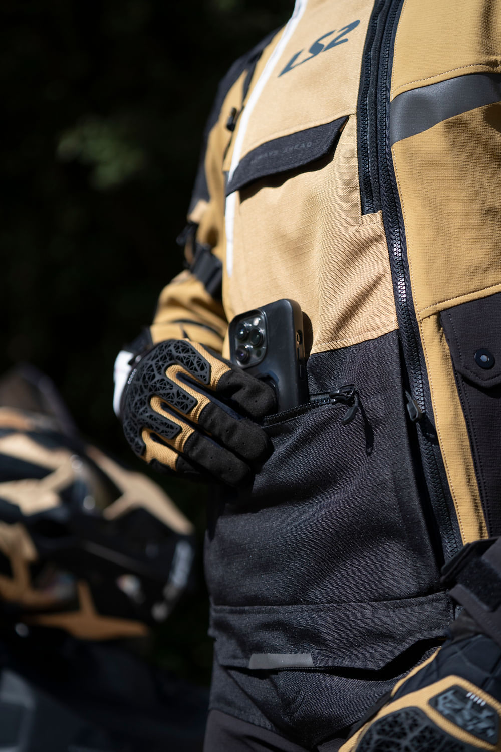 Campera LS2 X Master Sand Hombre Negro / Gris