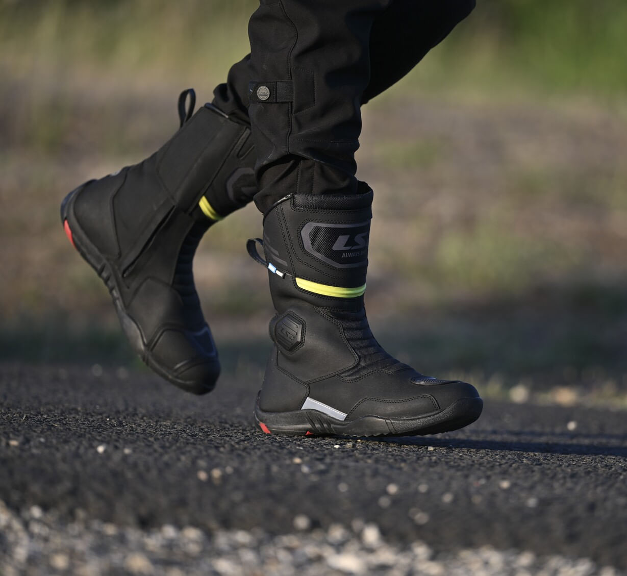 Bota LS2 Goby Hombre Negro / Amarillo