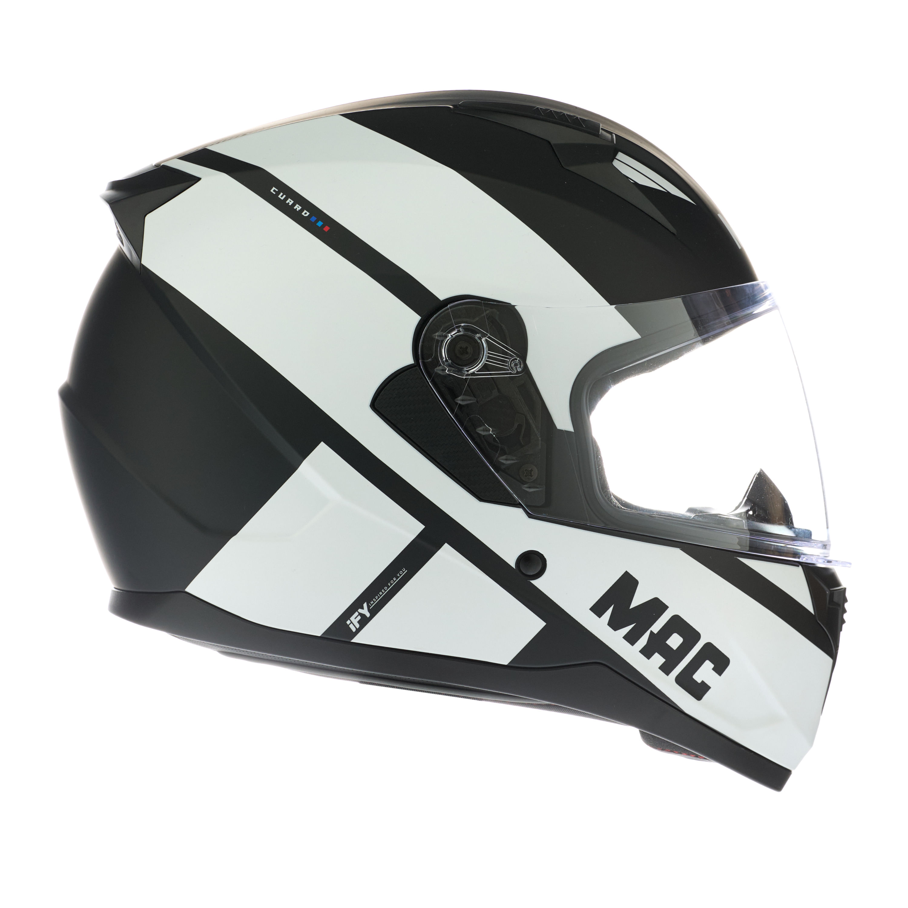 Casco MAC 067 Bass Cuard Negro / Blanco / Mate