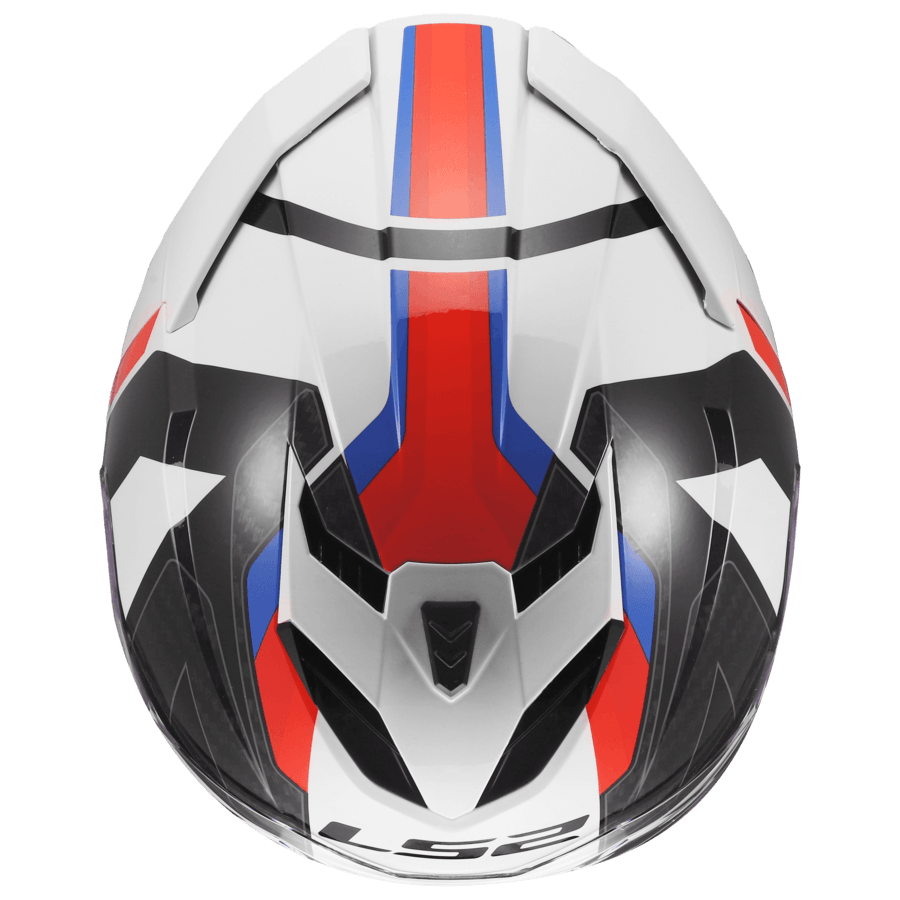 Casco LS2 818 Storm III Sporty Blanco / Rojo / Brillo