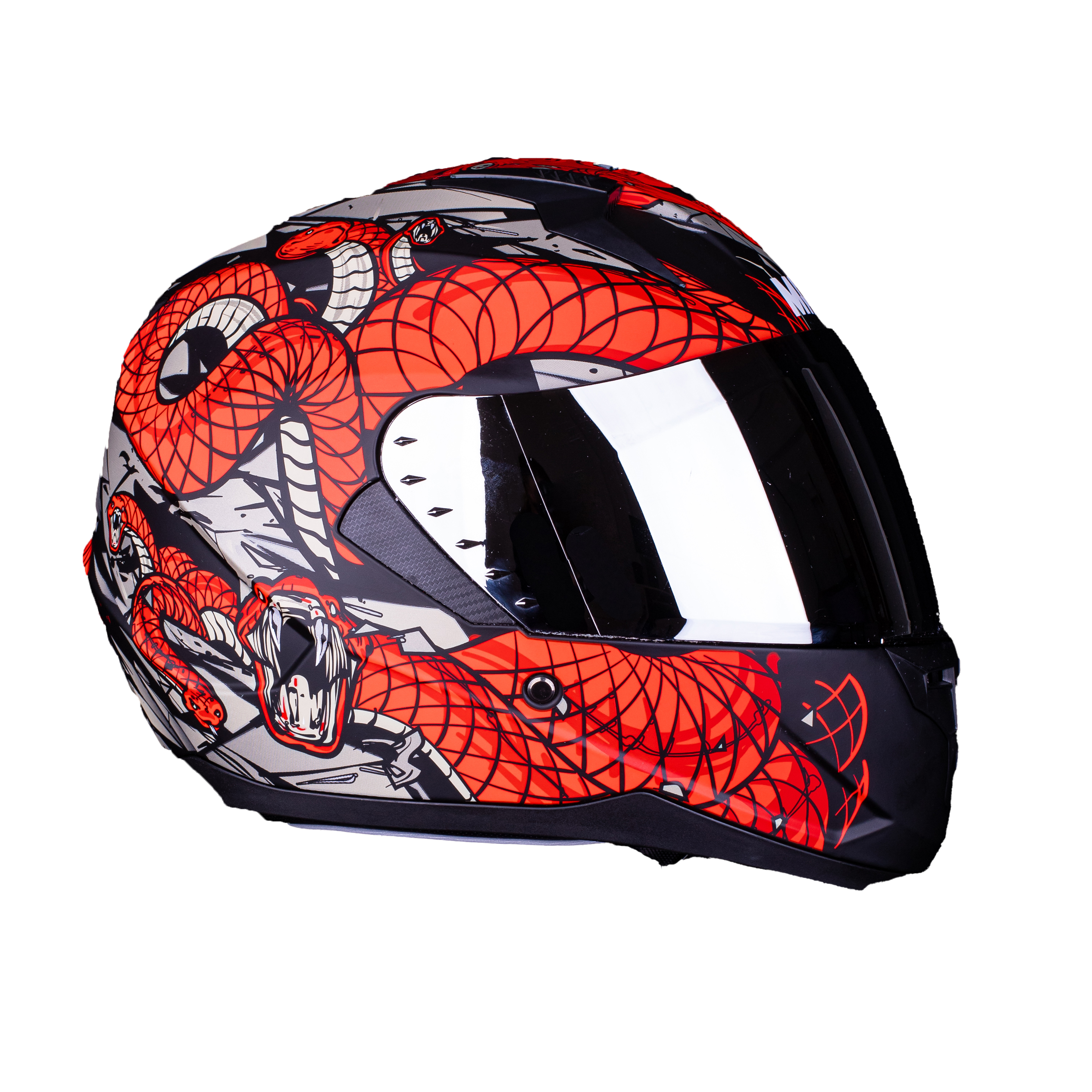 Casco MAC 067 Bass Snake Edición Limitada Rojo / Mate