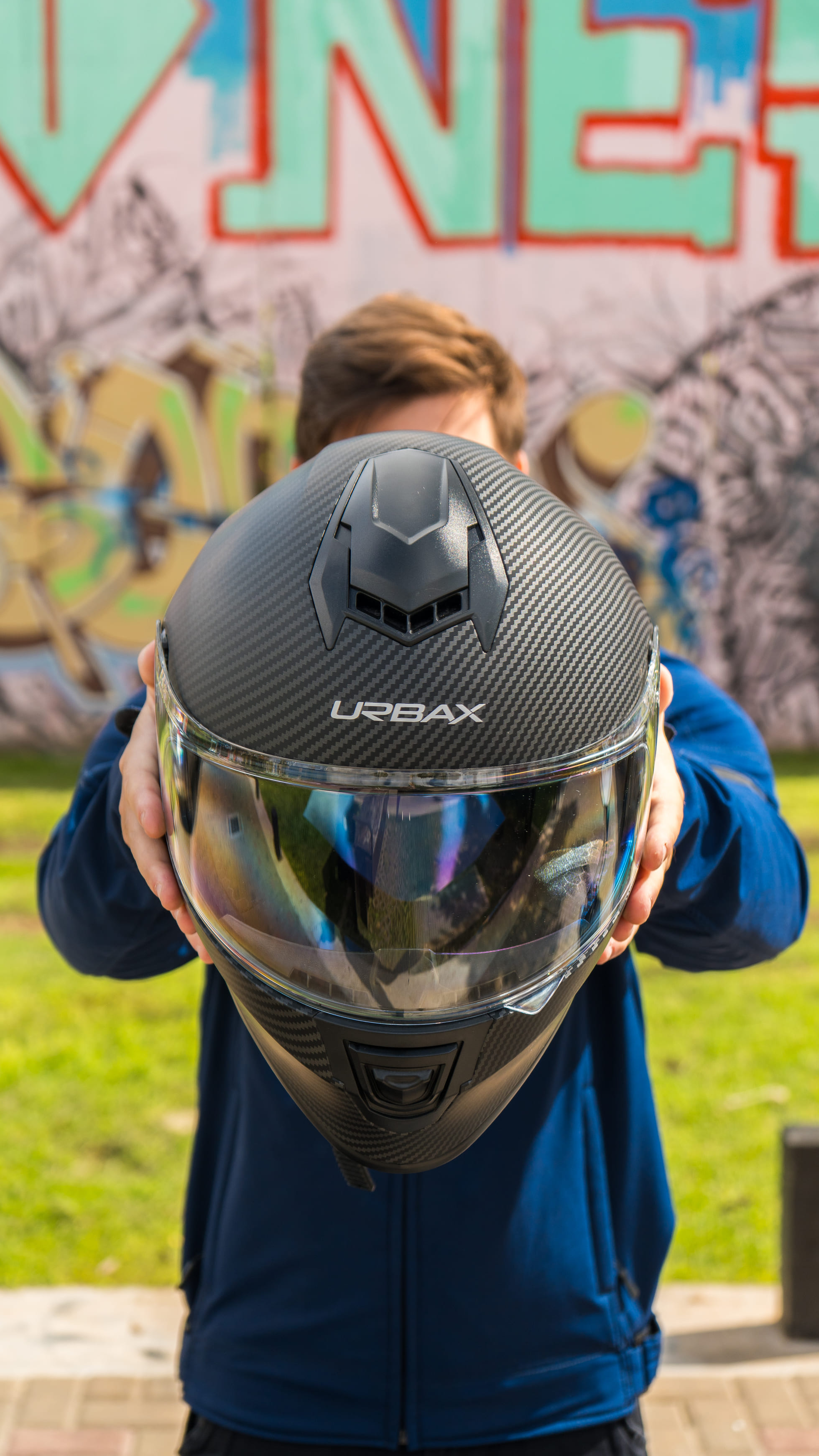 Casco Urbax 018 Mito Complot Negro / Mate
