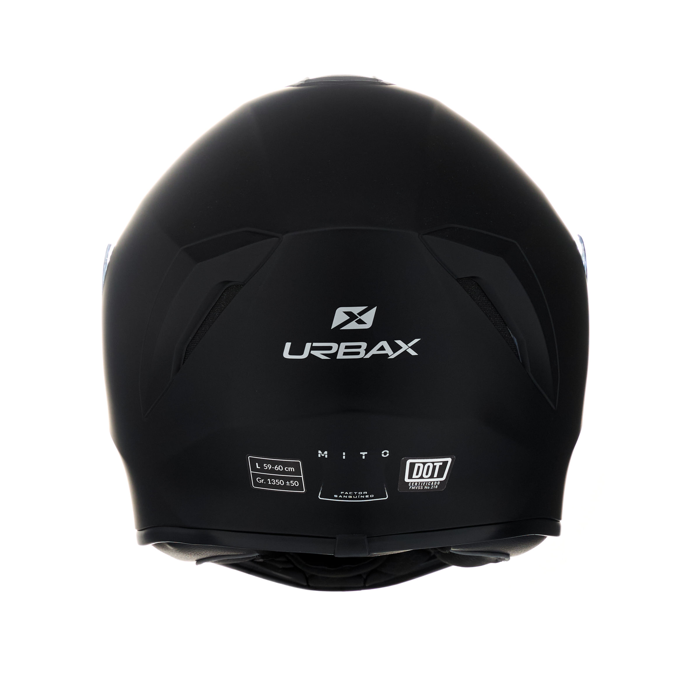 Casco Urbax 018 Mito Solid Negro / Mate
