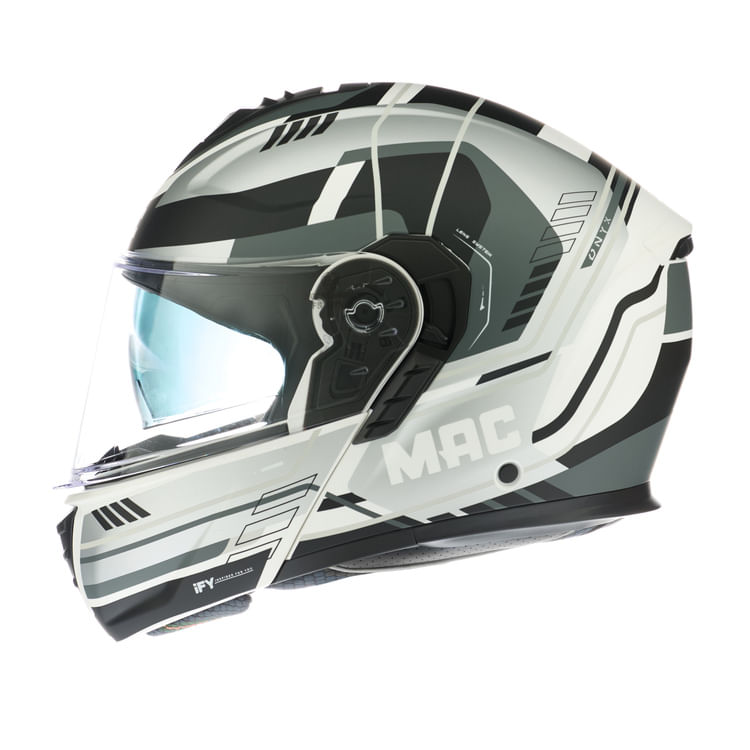 Casco MAC 917 Onyx Pulse Plateado / Negro / Mate