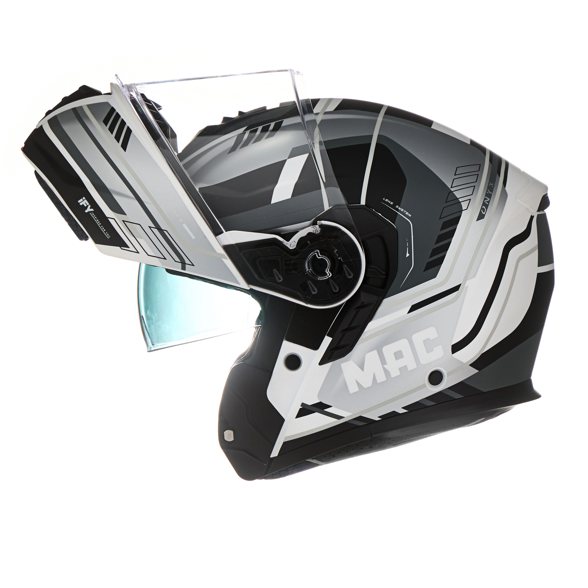 Casco MAC 917 Onyx Pulse Plateado / Negro / Mate