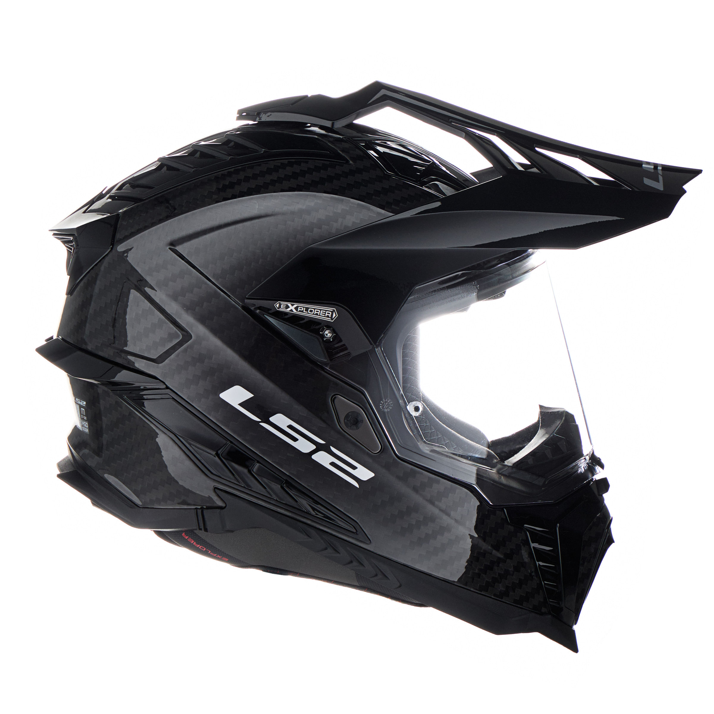 Casco LS2 701 Explorer Carbono Solid Negro / Brillo