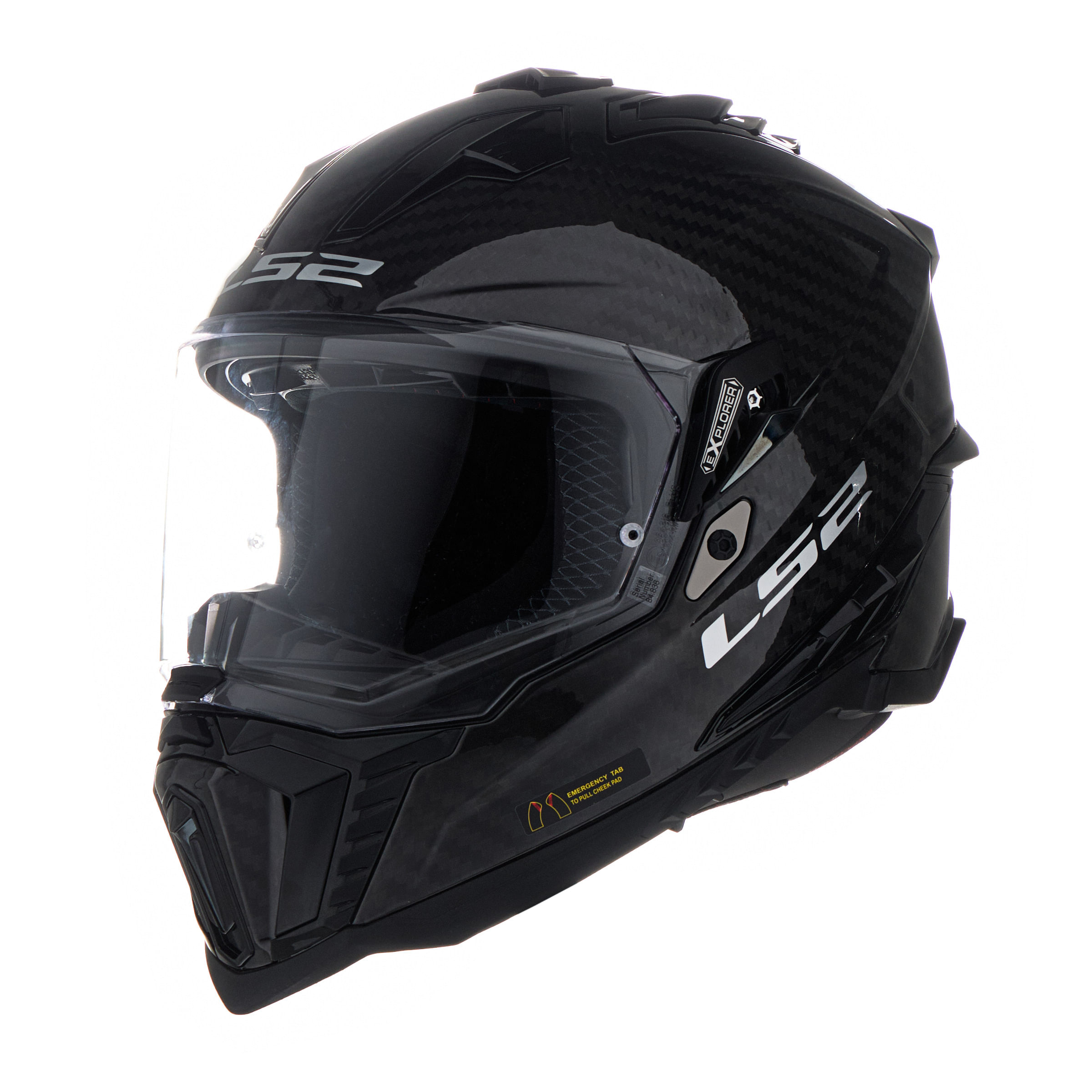 Casco LS2 701 Explorer Carbono Solid Negro / Brillo
