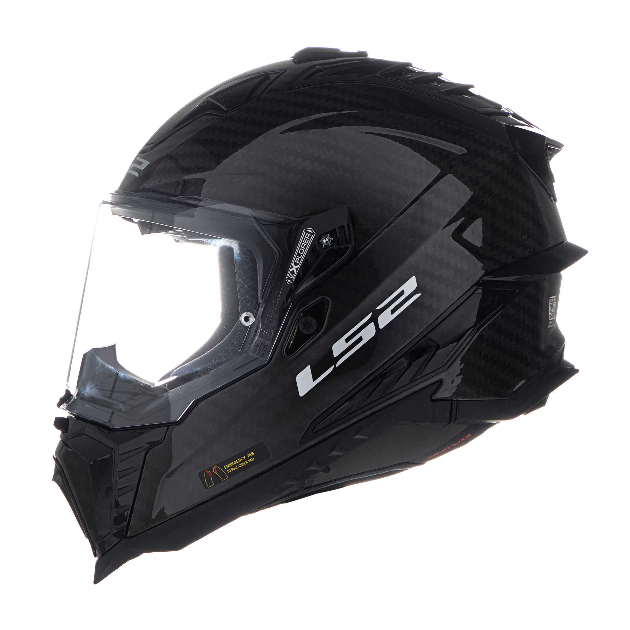Casco LS2 701 Explorer Carbono Solid Negro / Brillo