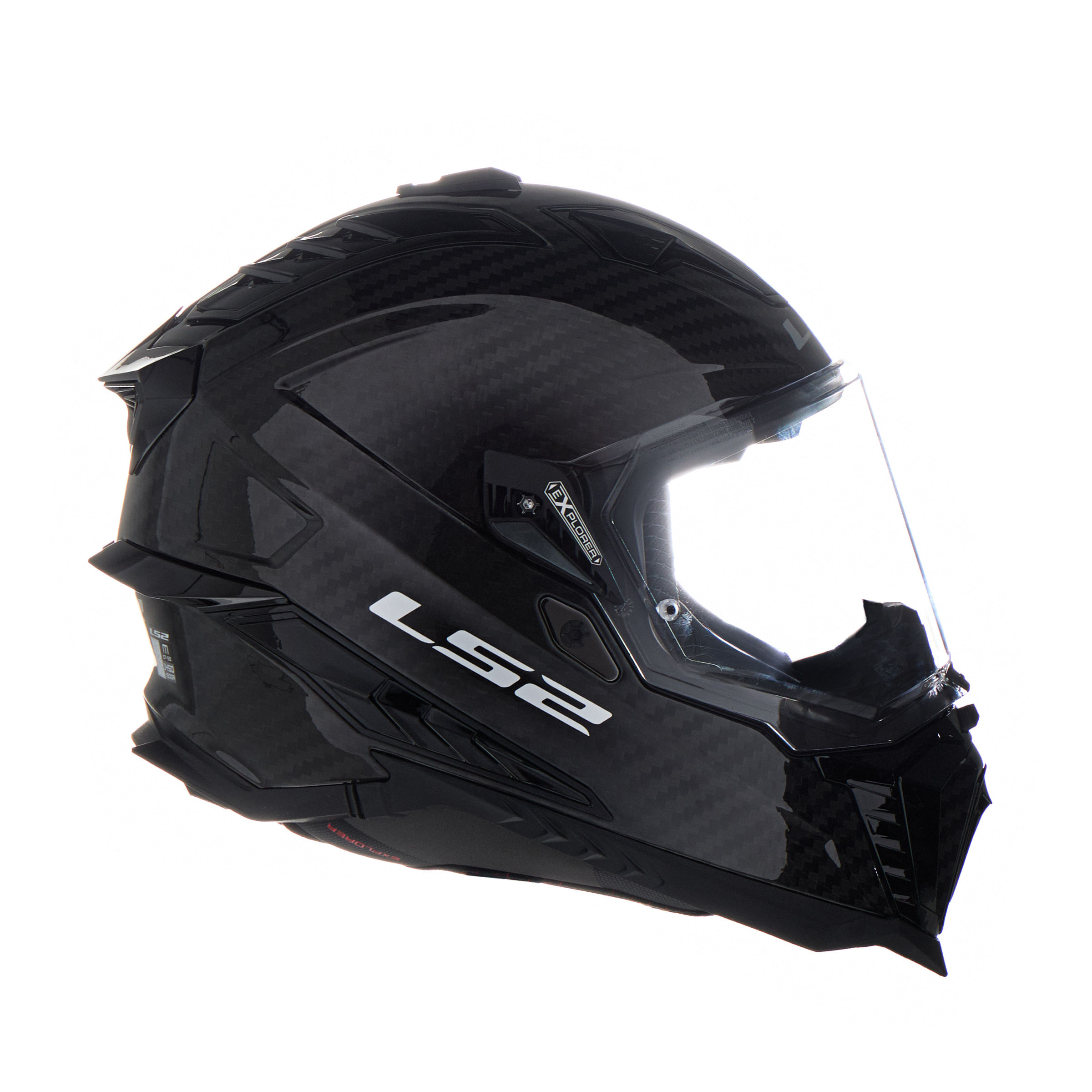 Casco LS2 701 Explorer Carbono Solid Negro / Brillo