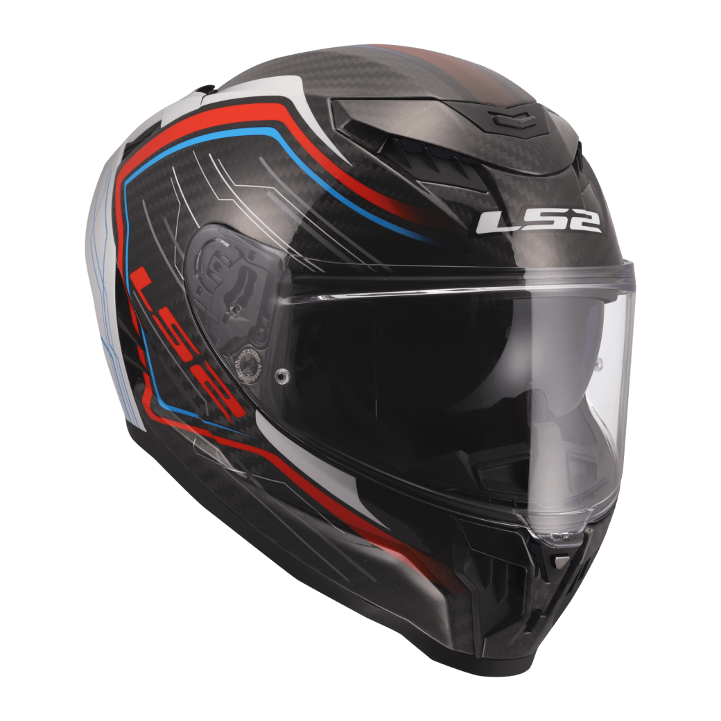 Casco LS2 807 Dragon Carbono Subic Negro / Rojo / Brillo