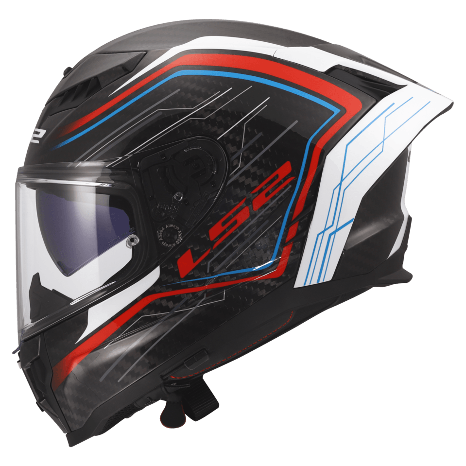 Casco LS2 807 Dragon Carbono Subic Negro / Rojo / Brillo