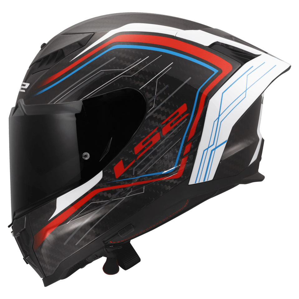 Casco LS2 807 Dragon Carbono Subic Negro / Rojo / Brillo