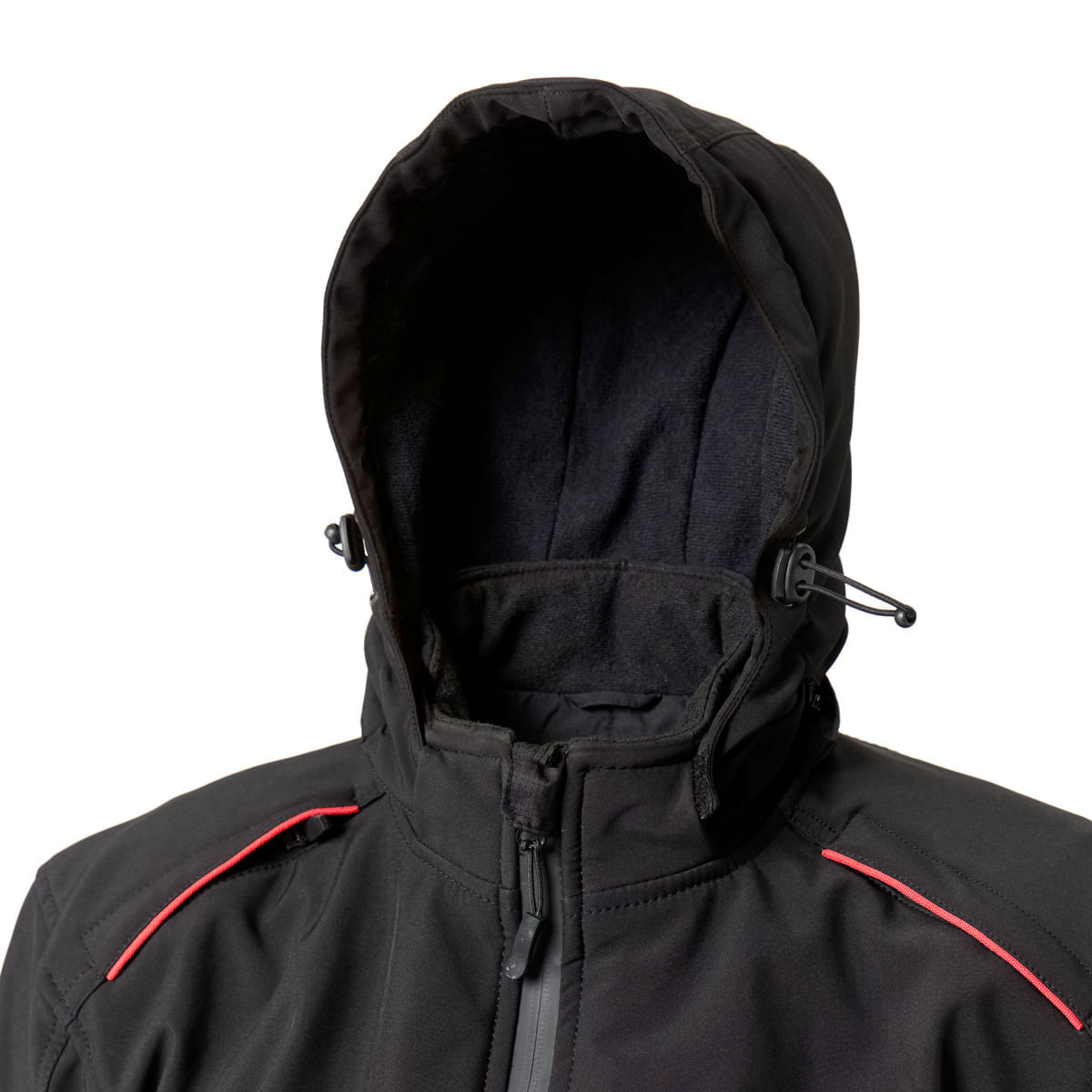 Campera NTO Zip Zero Hombre Negro / Rojo