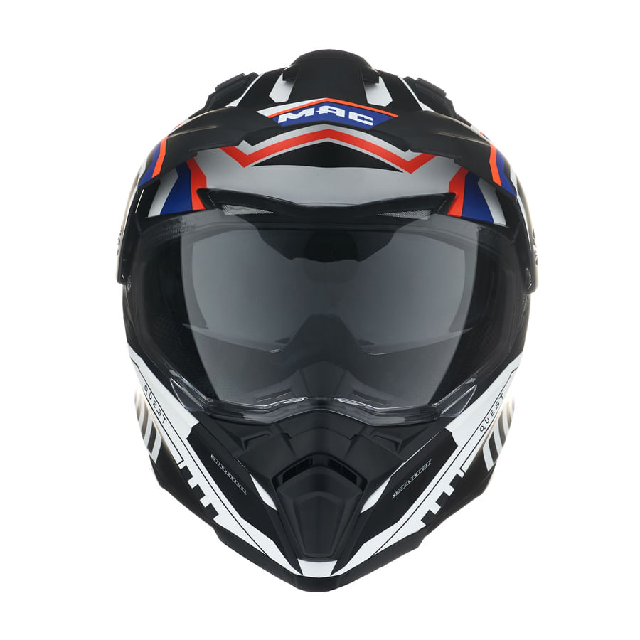 Casco MAC 060 Quest Trip Blanco / Rojo Fluo / Mate