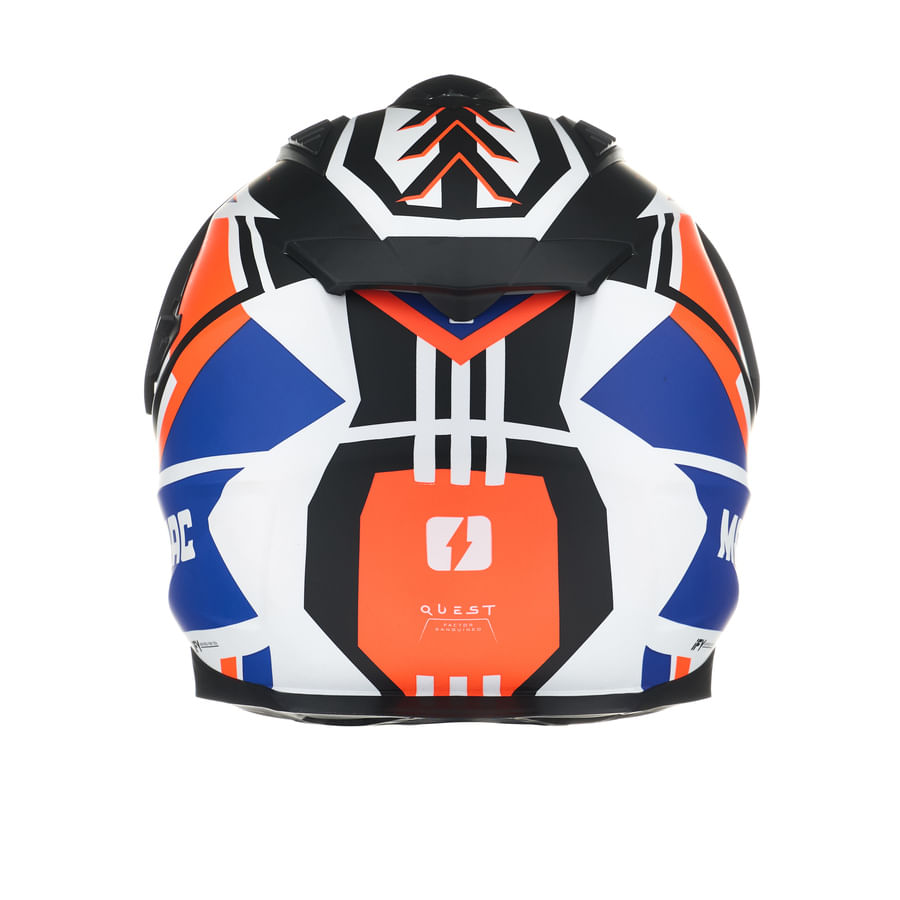 Casco MAC 060 Quest Trip Blanco / Rojo Fluo / Mate