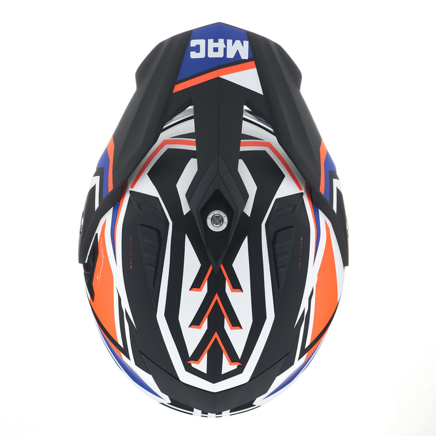 Casco MAC 060 Quest Trip Blanco / Rojo Fluo / Mate