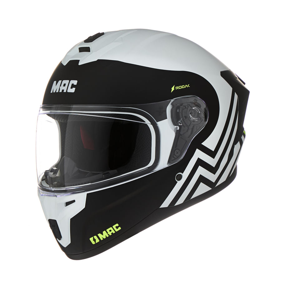 Casco MAC 070 Volt Rodak Negro / Blanco / Mate