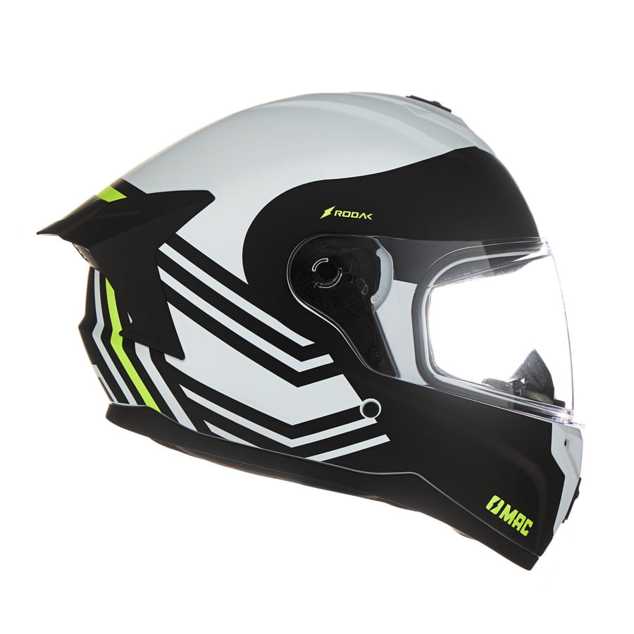 Casco MAC 070 Volt Rodak Negro / Blanco / Mate