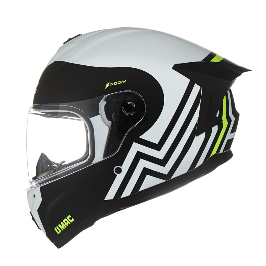 Casco MAC 070 Volt Rodak Negro / Blanco / Mate