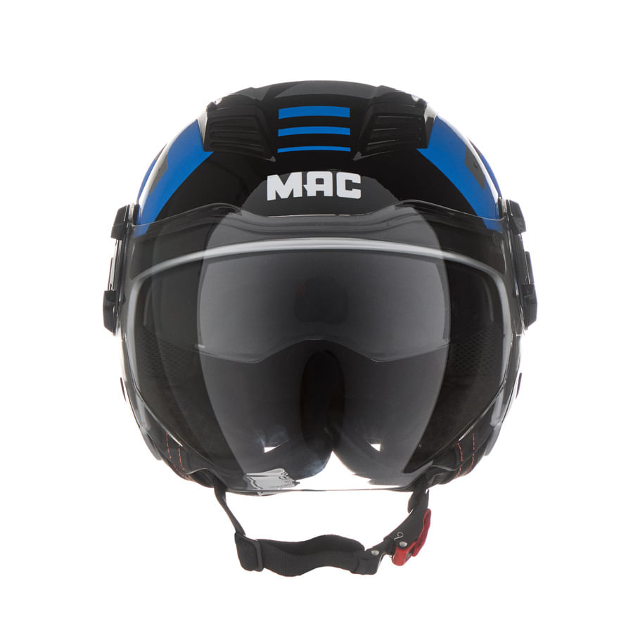 Casco MAC 766 Aerox Katolit Gris / Azul / Brillo