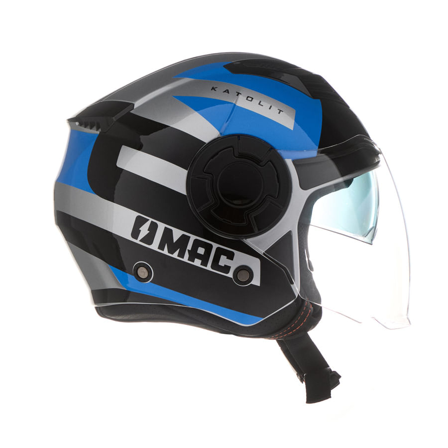 Casco MAC 766 Aerox Katolit Gris / Azul / Brillo