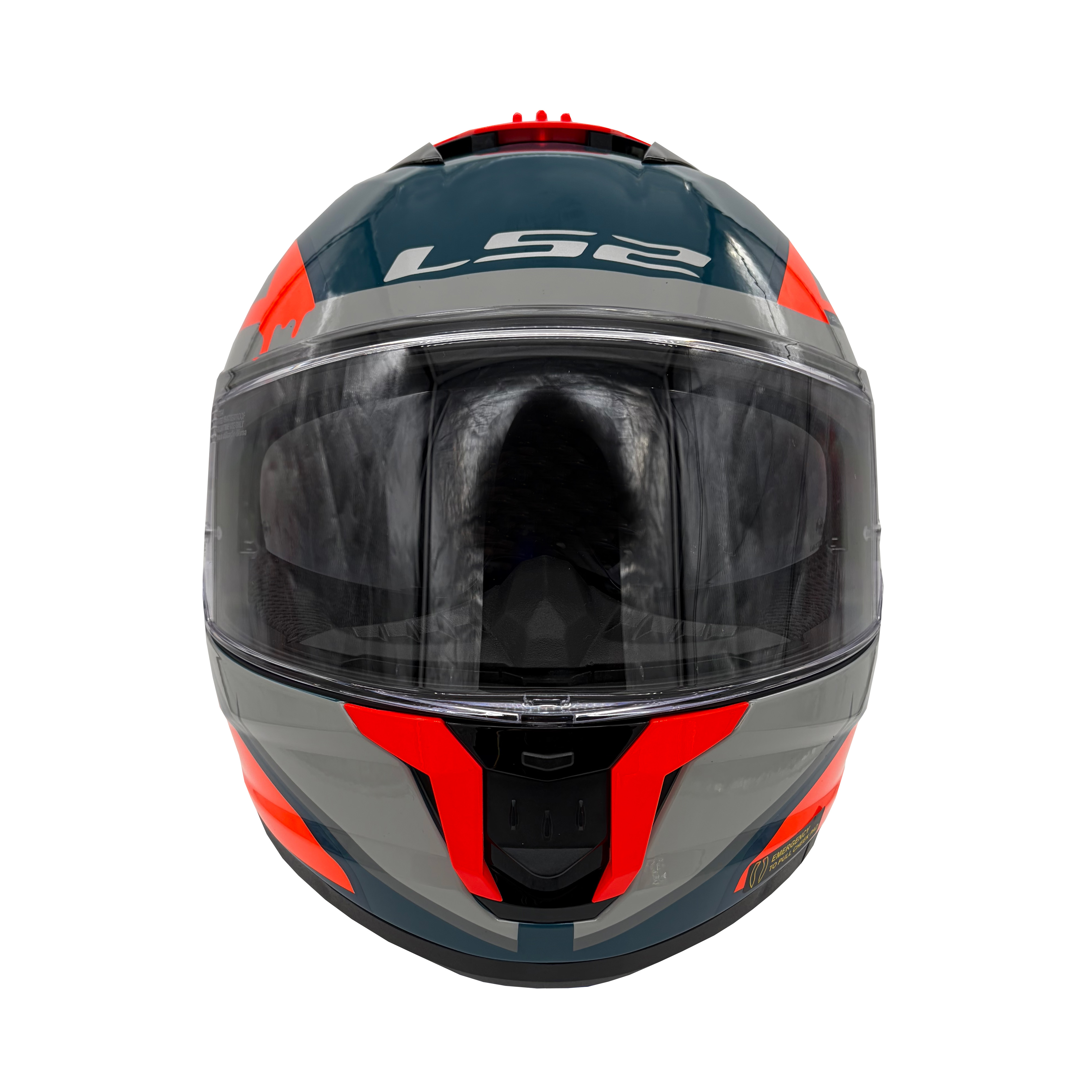 Casco LS2 808 Stream II Elece2 Azul / Naranja / Brillo