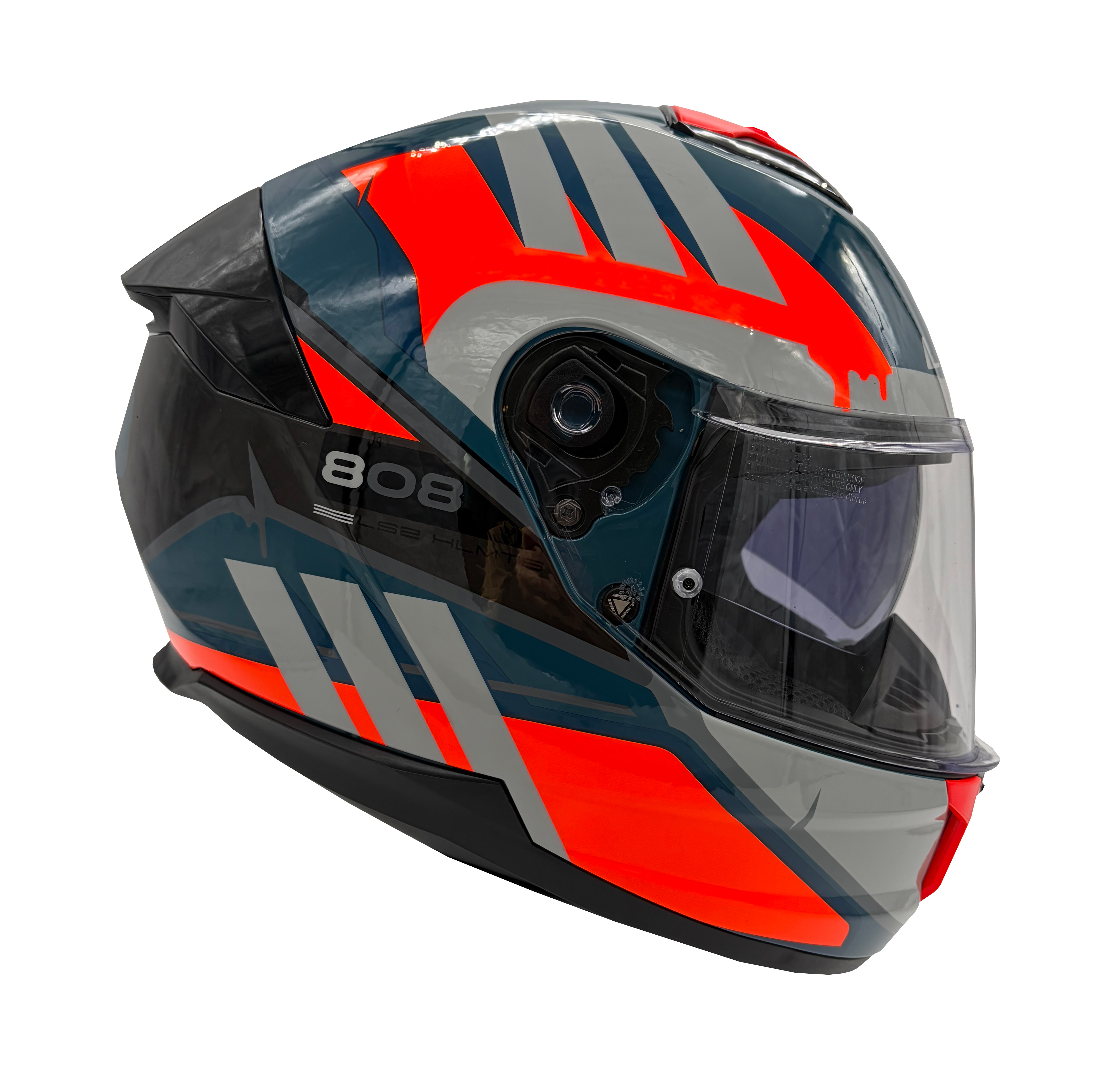 Casco LS2 808 Stream II Elece2 Azul / Naranja / Brillo