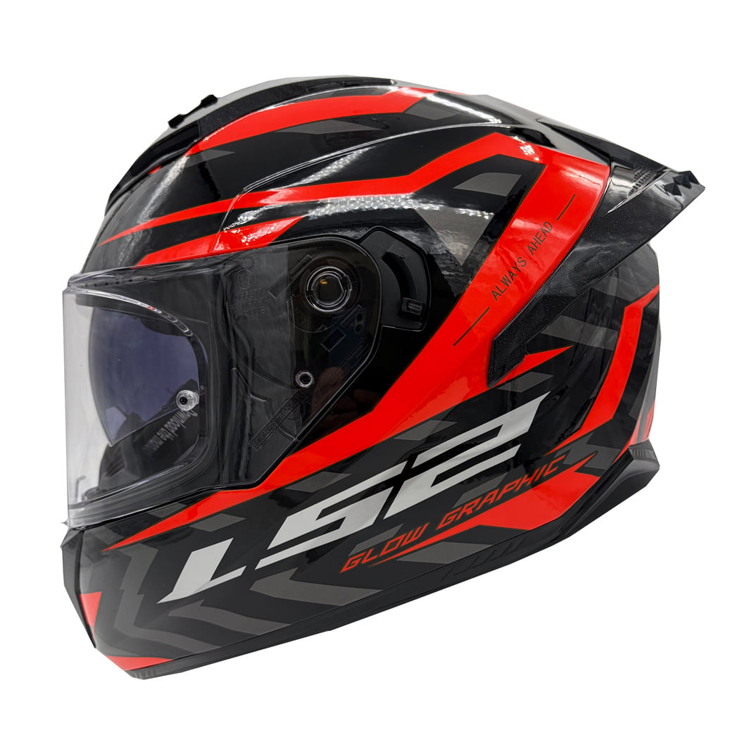 Casco LS2 806 Fusion Aere Negro / Rojo / Brillo