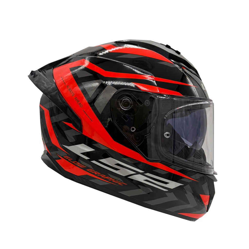 Casco LS2 806 Fusion Aere Negro / Rojo / Brillo