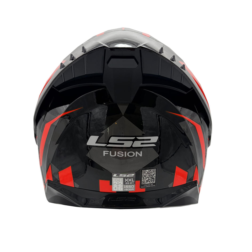 Casco LS2 806 Fusion Aere Negro / Rojo / Brillo