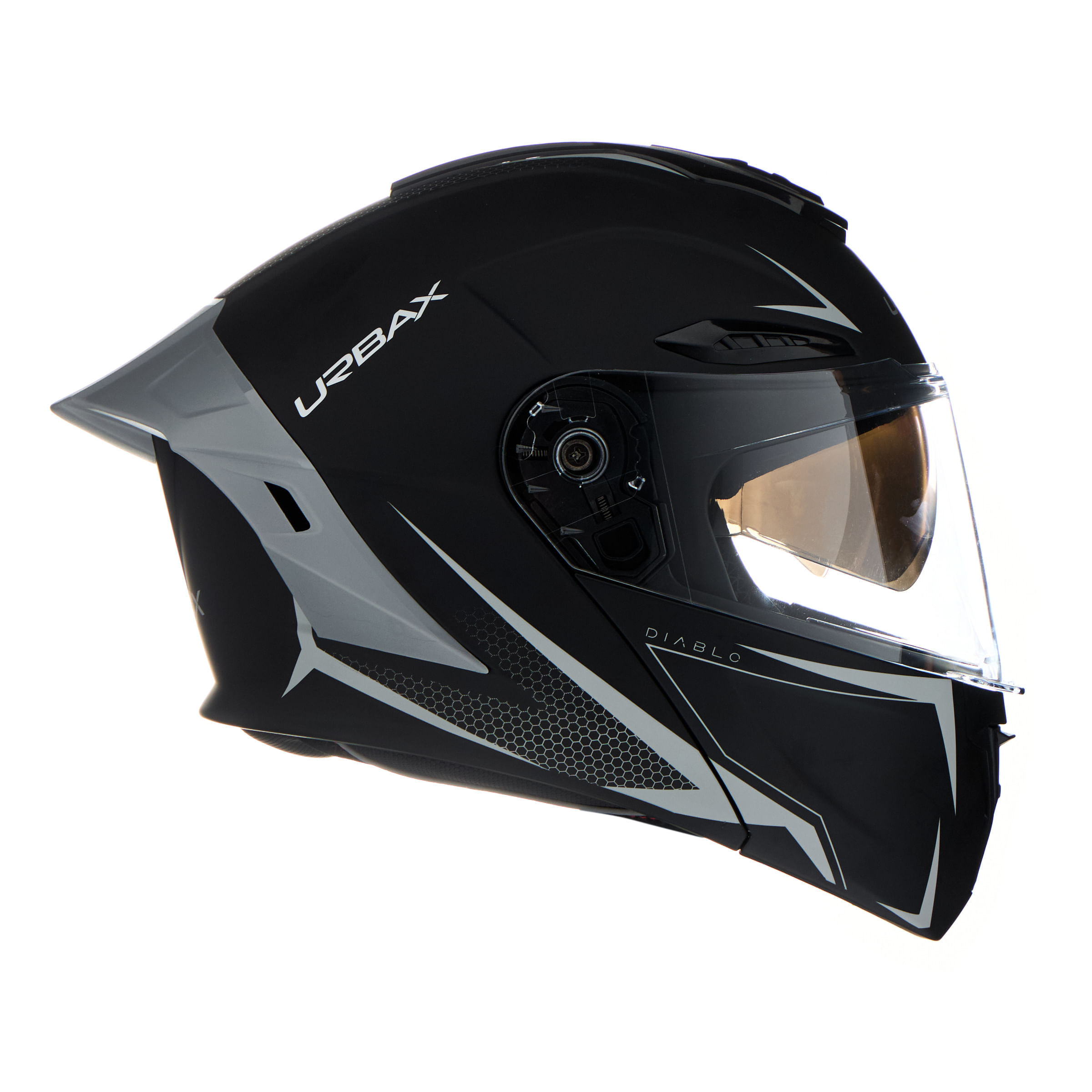 Casco Urbax 911 Atlas Diablo Negro / Gris / Mate