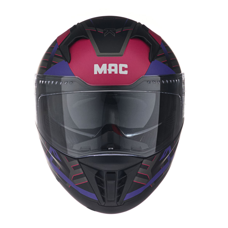 Casco MAC 069 Force Konk Negro / Rosa / Mate