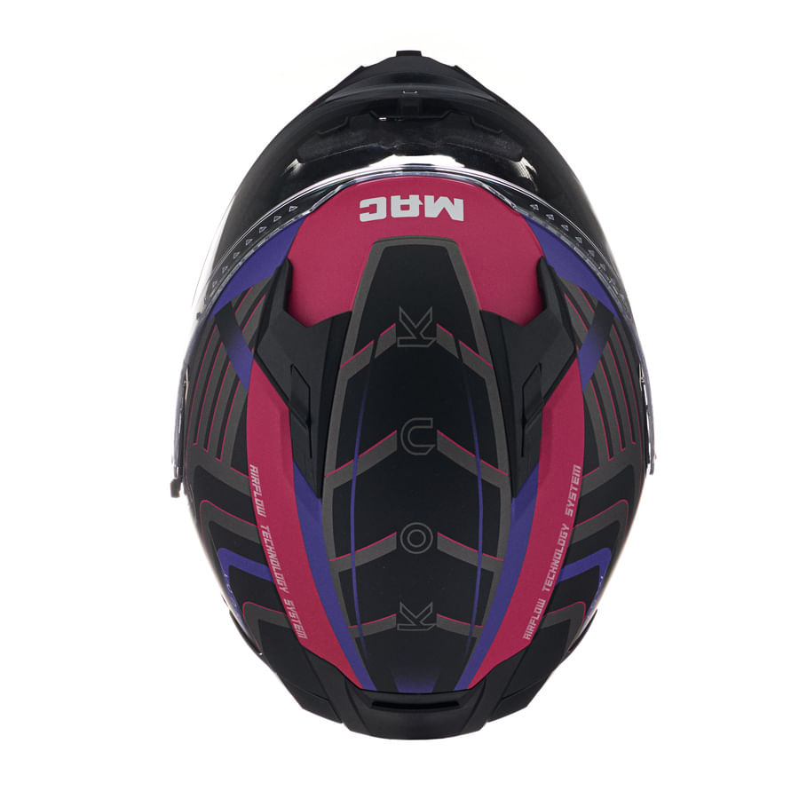 Casco MAC 069 Force Konk Negro / Rosa / Mate
