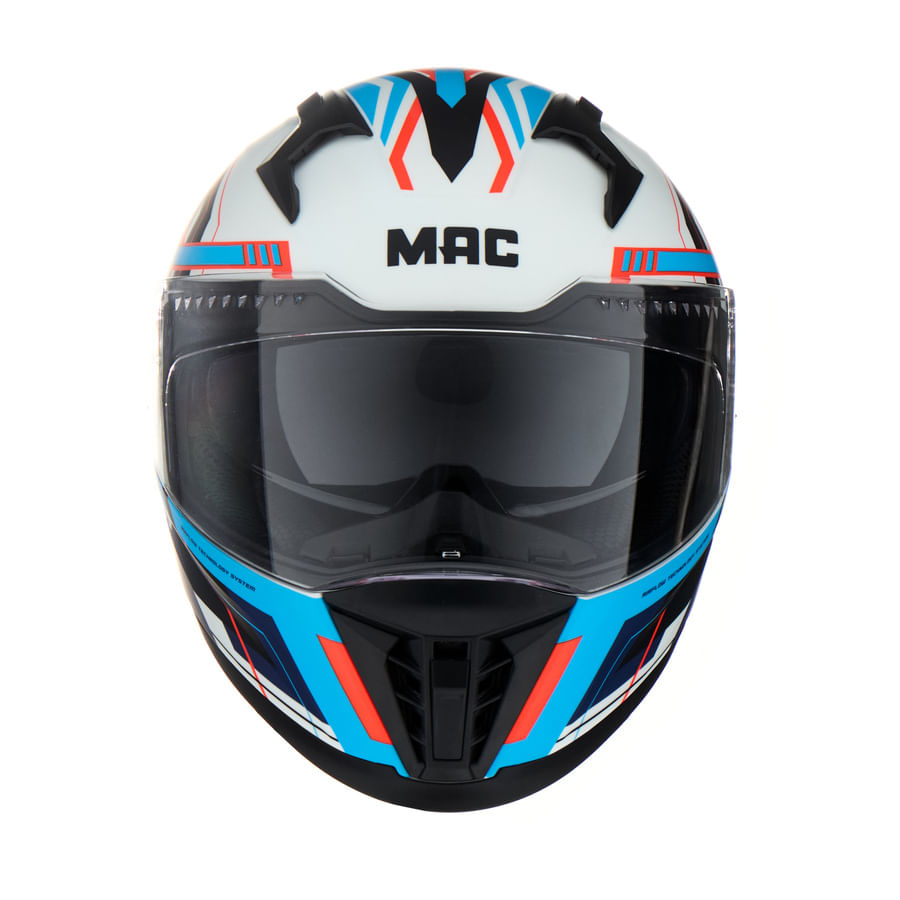 Casco MAC 069 Force Spook Blanco / Rojo / Brillo