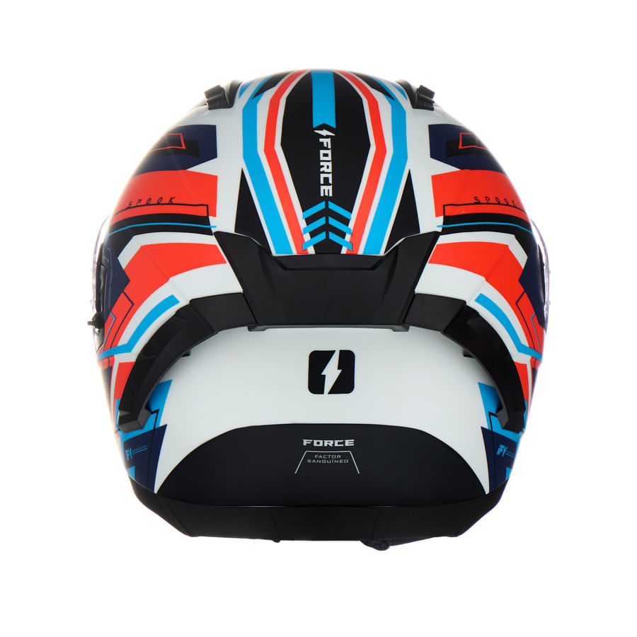 Casco MAC 069 Force Spook Blanco / Rojo / Brillo