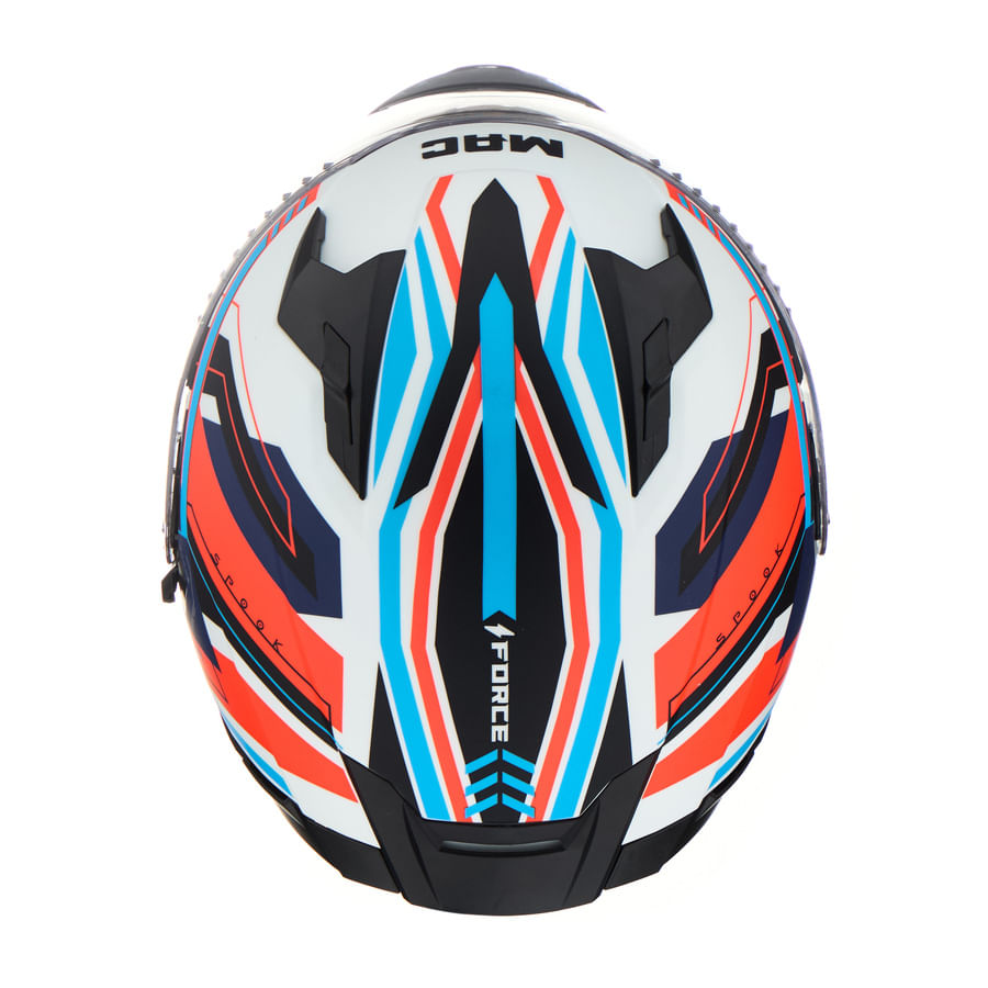 Casco MAC 069 Force Spook Blanco / Rojo / Brillo