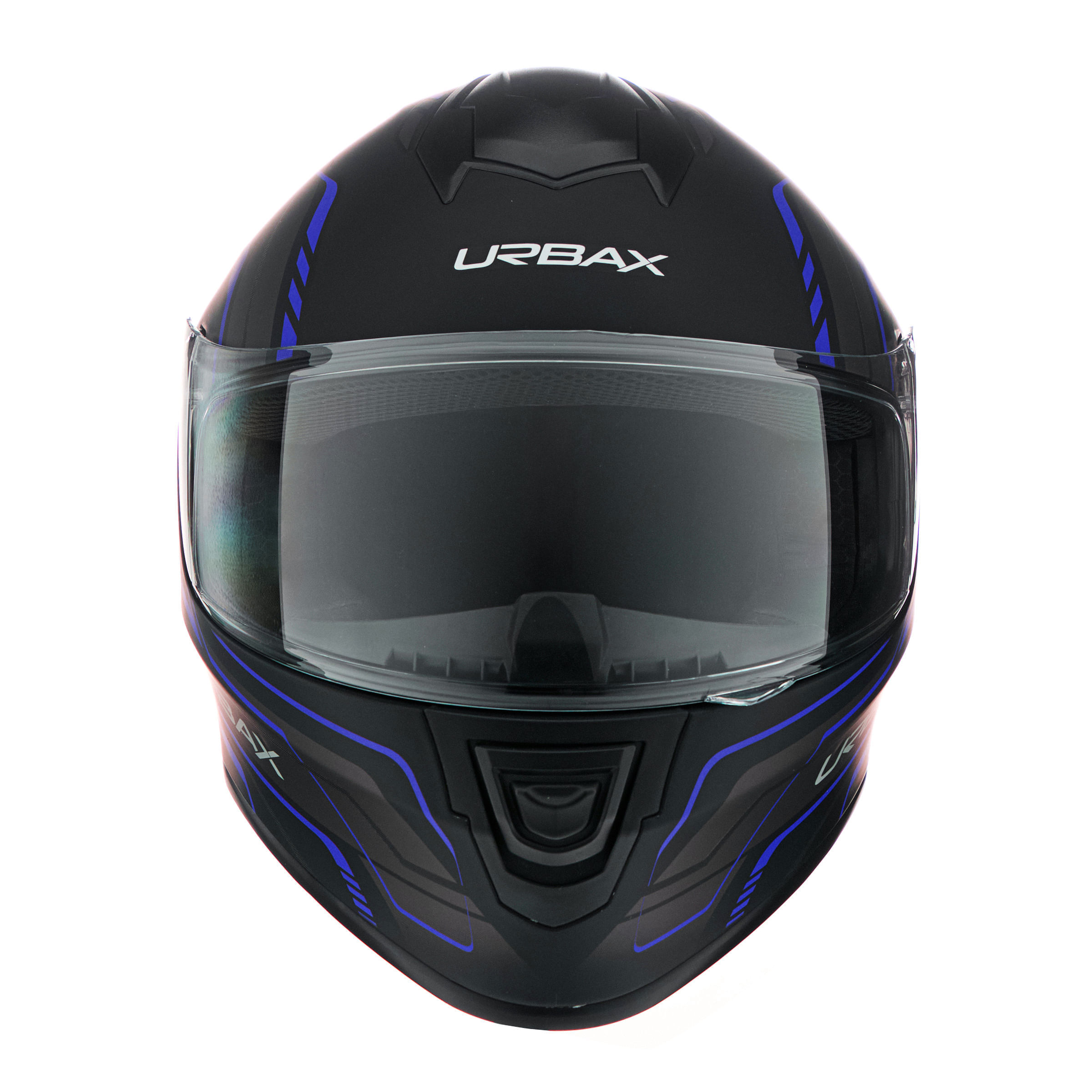 Casco Urbax 018 Mito Atila Negro / Azul / Mate