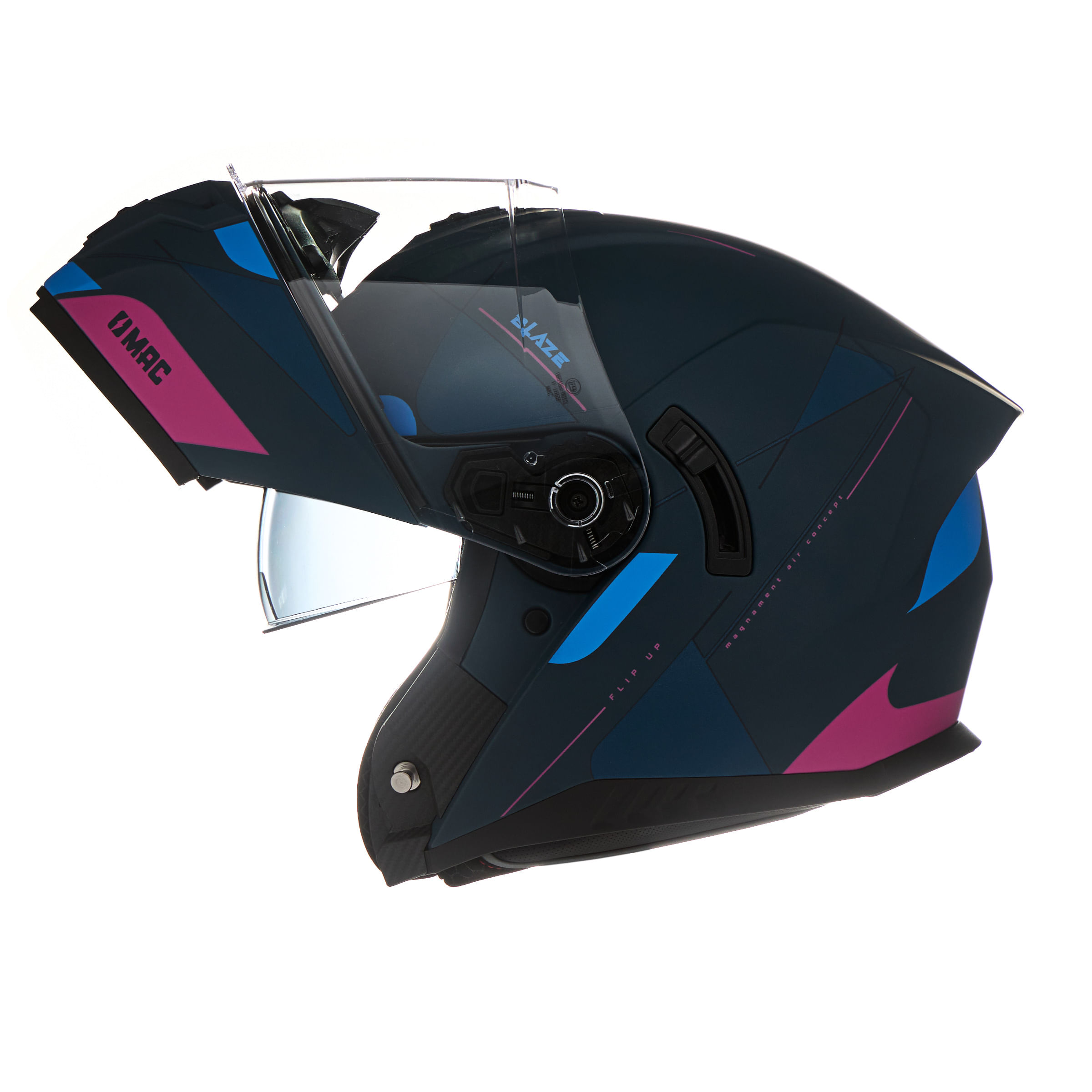 Casco MAC 166 Blaze Magma Azul / Rosa / Mate