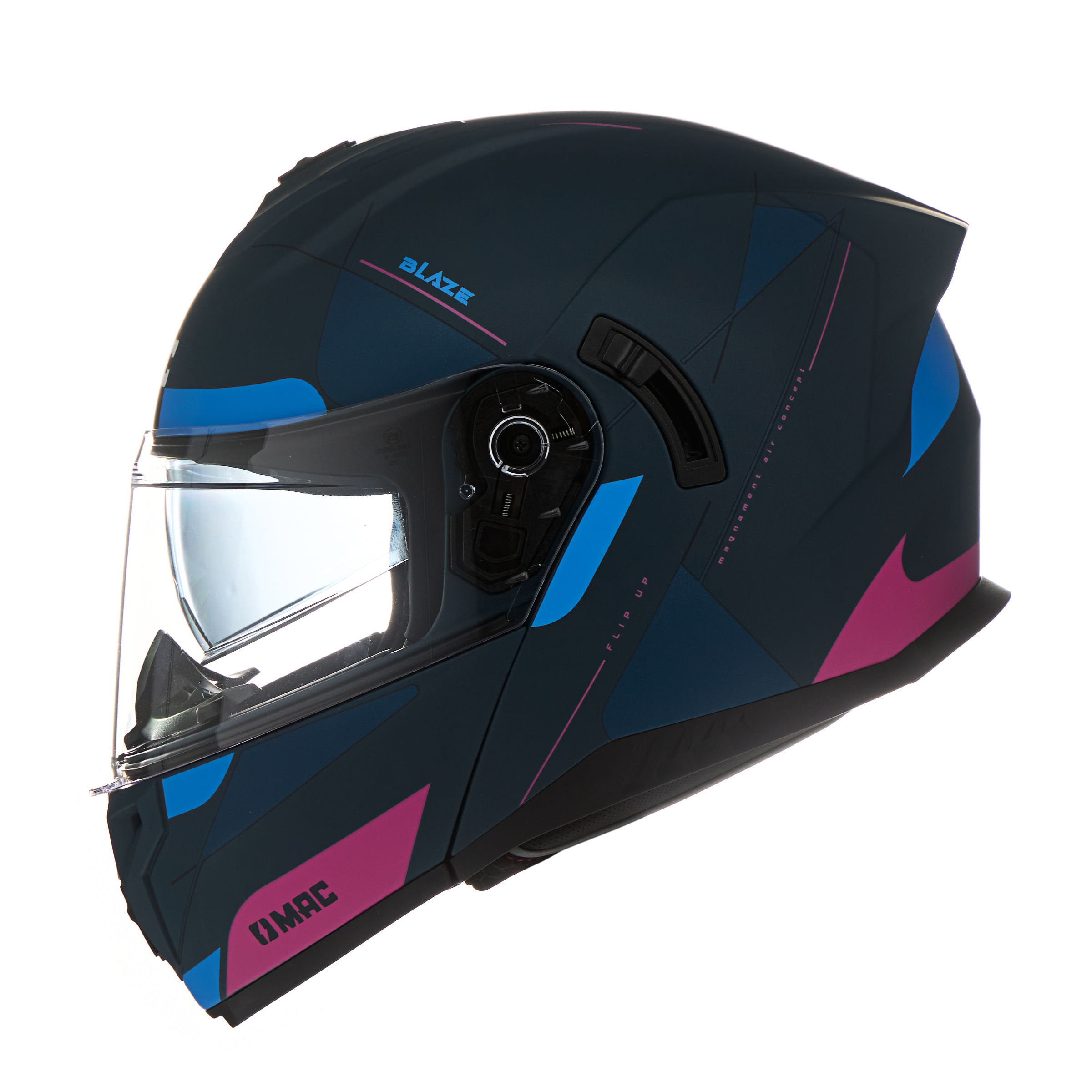 Casco MAC 166 Blaze Magma Azul / Rosa / Mate