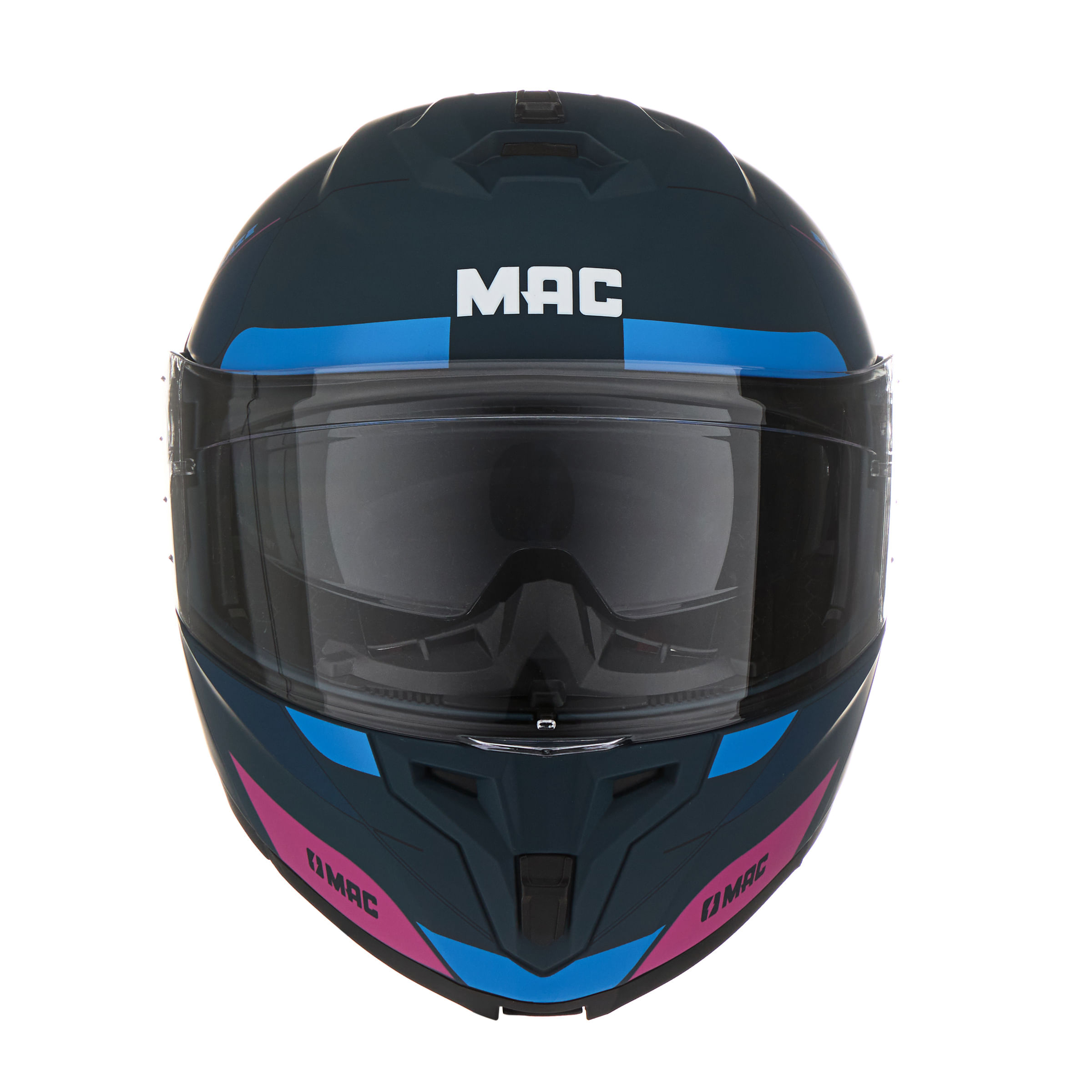 Casco MAC 166 Blaze Magma Azul / Rosa / Mate