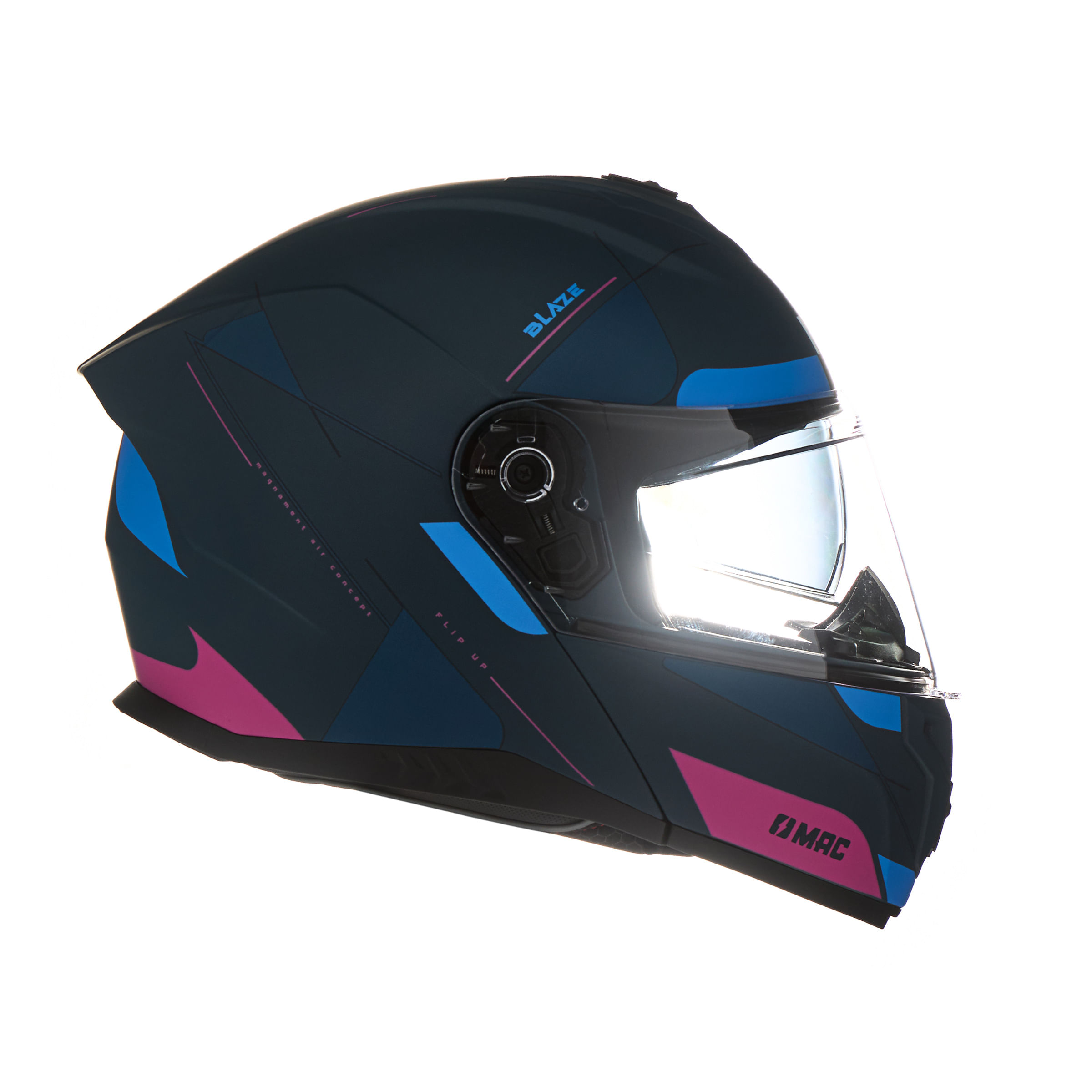 Casco MAC 166 Blaze Magma Azul / Rosa / Mate