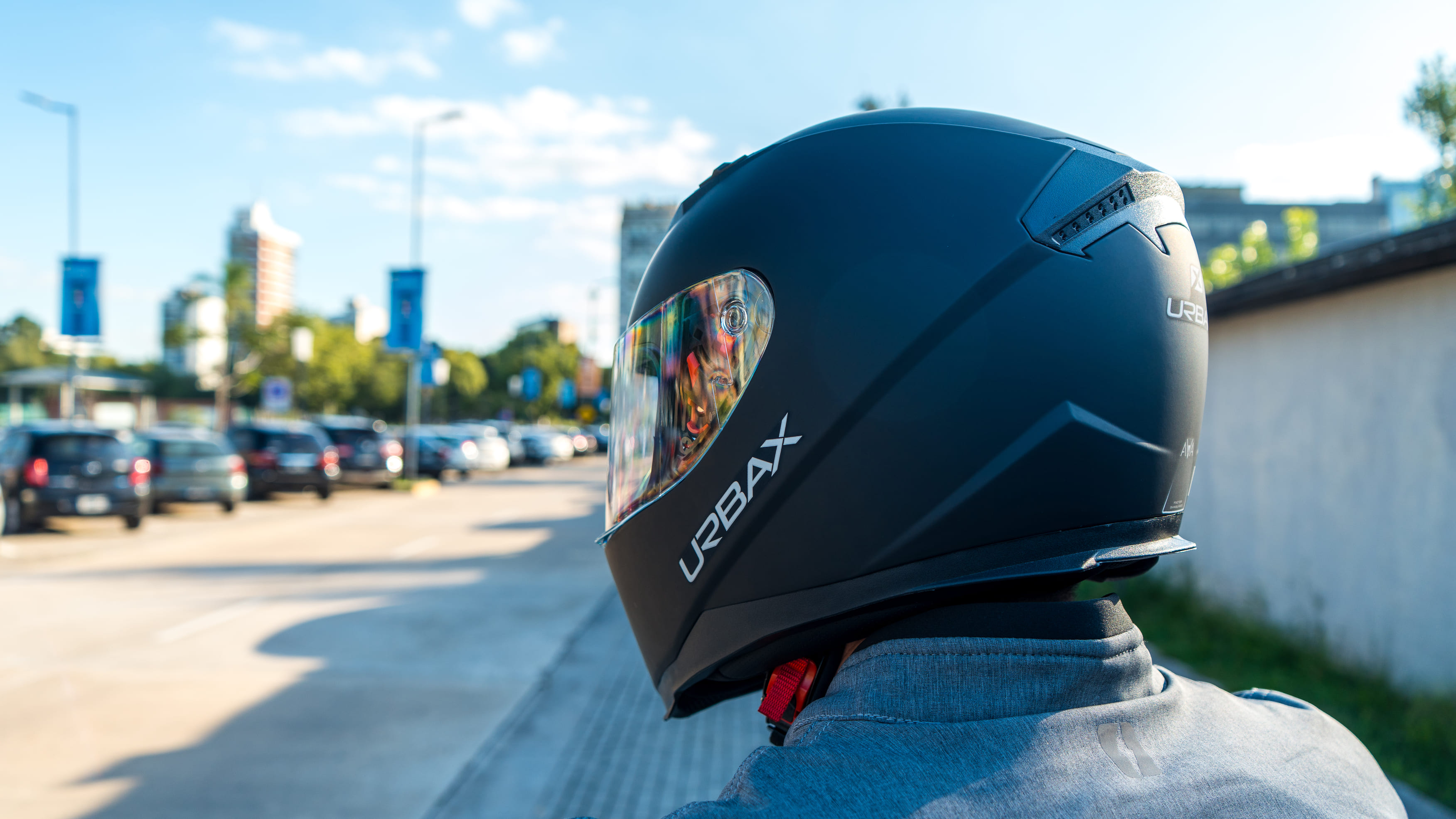 Casco Urbax 313 Ava Solid Negro / Mate