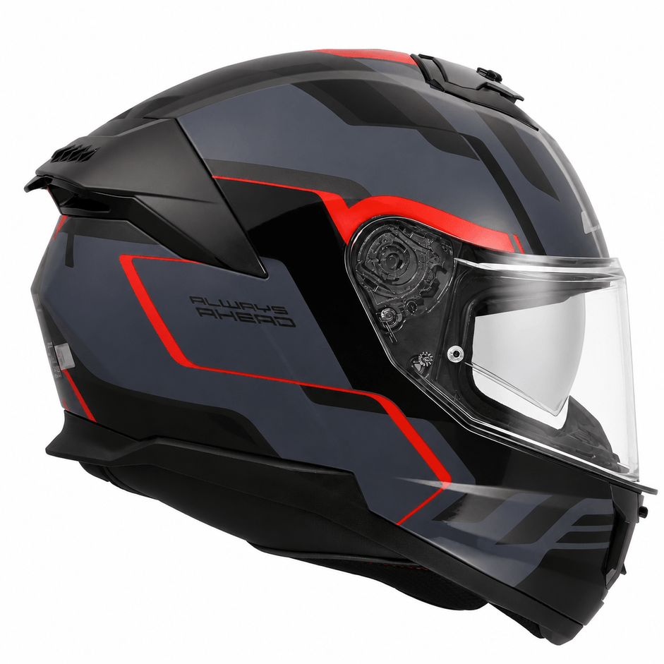 Casco LS2 808 Stream II Oxik Gris / Rojo / Mate