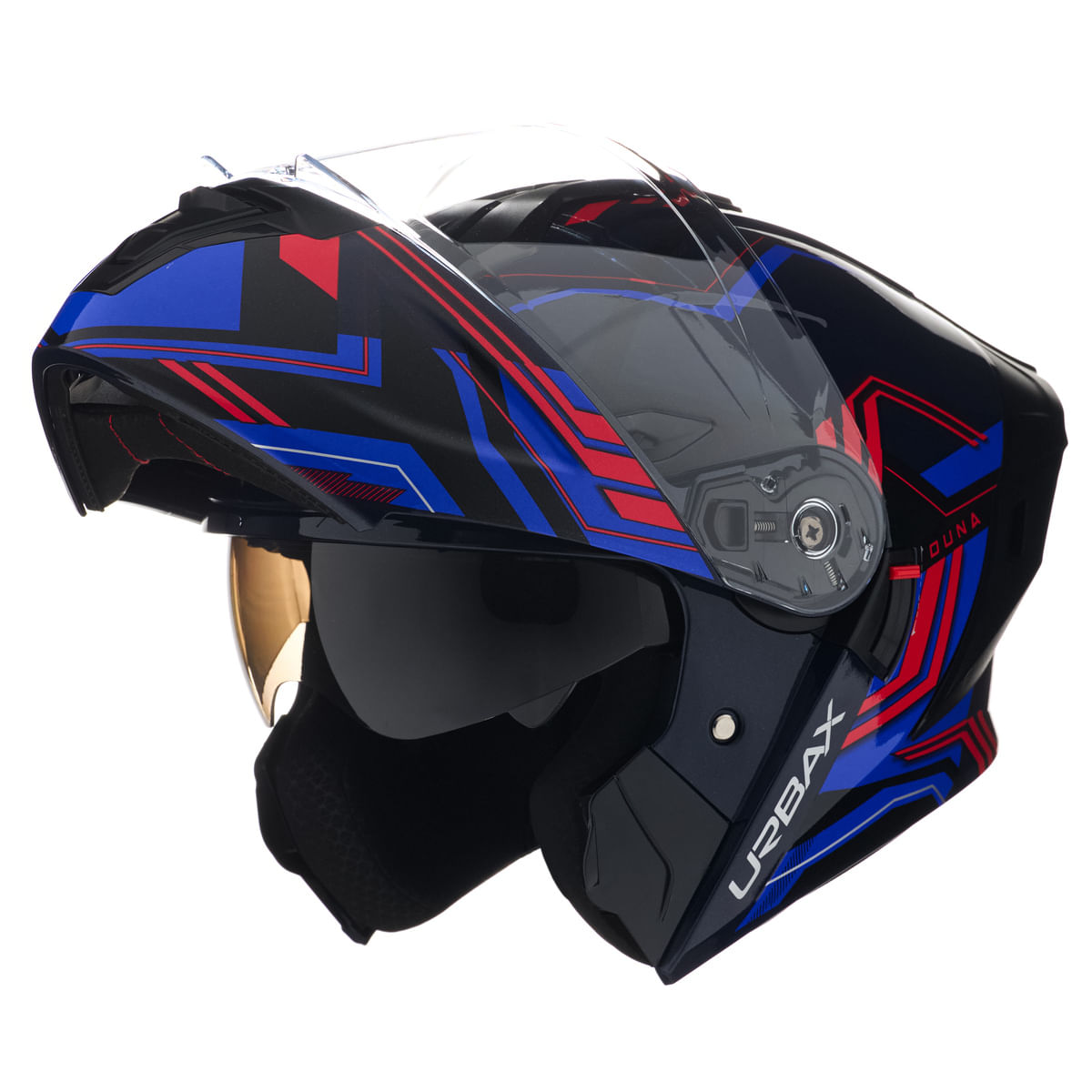 Casco Urbax 911 Atlas Duna Azul / Rojo / Brillo