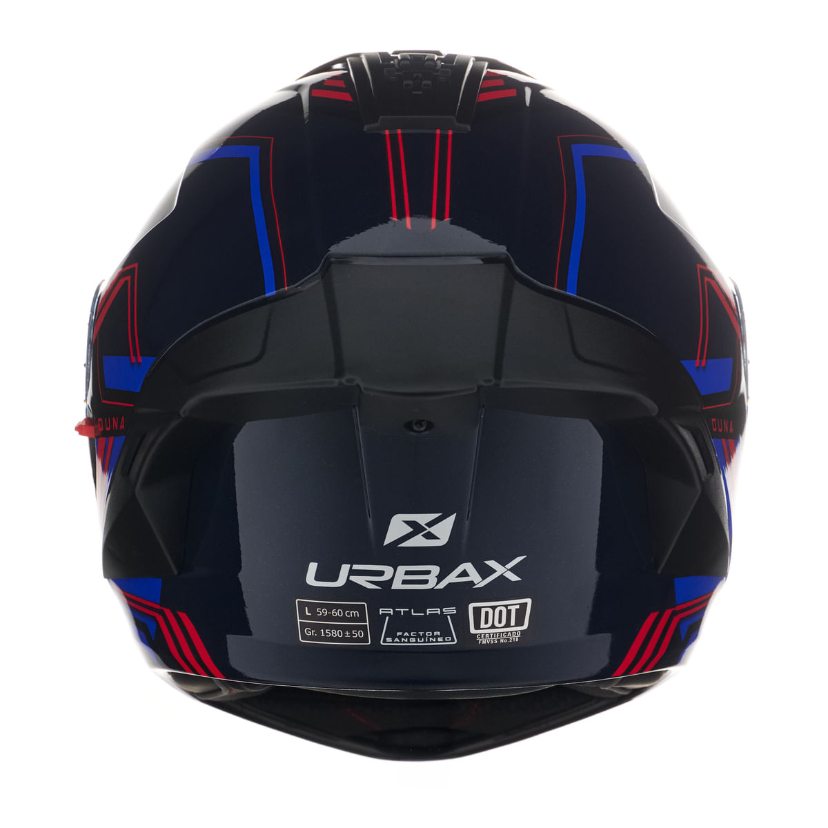 Casco Urbax 911 Atlas Duna Azul / Rojo / Brillo